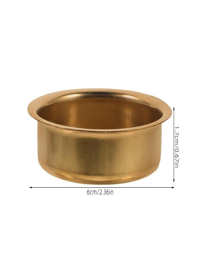 VOSAREA 6pcs Metal Incense Cone Burners Tea Light Tins Cups Tealight Holders Brass Incense Burner Plate Holder Empty Scented Candle Cup DIY Candle Holders for Party Wedding Table Decoration - Image 2